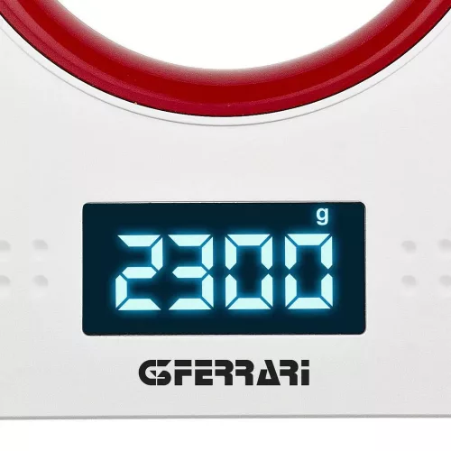 G3 Ferrari G20071 digitális konyhai mérleg 5 kg kapacitással, levehető tál, LCD kijelző