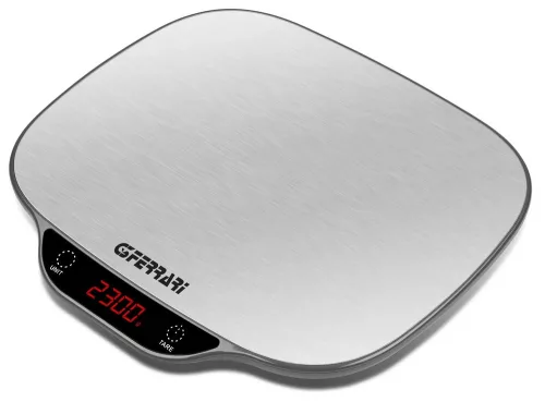 G3 Ferrari G20096 digitális konyhai mérleg 15 kg kapacitással, inox felülettel