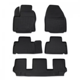   Ford Galaxy 2006-2015 (7 személyes) ovális rögzítési pontos Novline méretpontos gumiszőnyeg szett