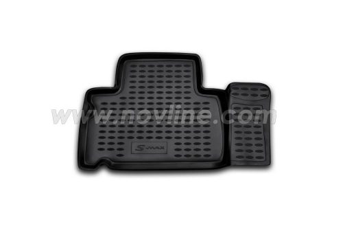 Ford S-Max 2006-2015 (kerek rögzítés, rögzítési távolság 31 cm) Novline méretpontos gumiszőnyeg szett