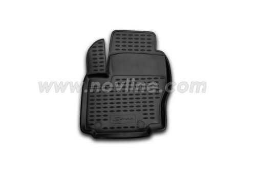 Ford S-Max 2006-2015 (kerek rögzítés, rögzítési távolság 31 cm) Novline méretpontos gumiszőnyeg szett