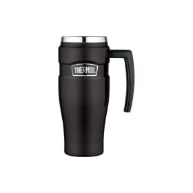   Thermos Style Csöpögésmentes termobögre fogóval - matt fekete - 470ml