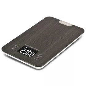   Girmi PS26 digitális konyhai mérleg, 1 g pontosság, 10 kg kapacitás, üveg fa hatású felülettel