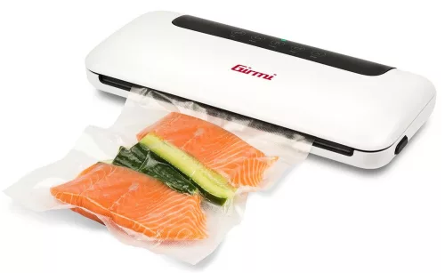 Girmi VT52 vákuumfóliázó gép 700 mBar nyomással, 28.5 cm-es fóliaszélességgel, 5 db tasakkal
