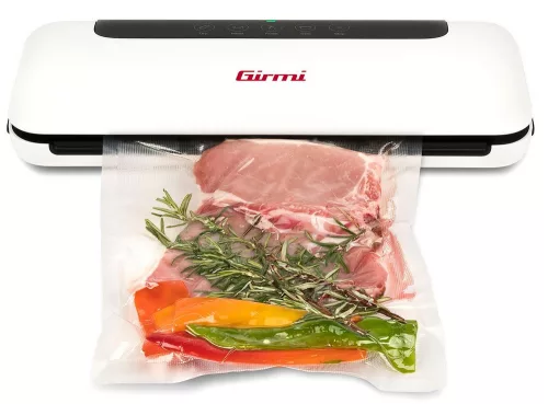 Girmi VT52 vákuumfóliázó gép 700 mBar nyomással, 28.5 cm-es fóliaszélességgel, 5 db tasakkal