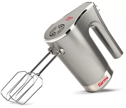 Girmi SB42 kézimixer 300W, 5 sebesség, rozsdamentes acél habverő és dagasztókar, ergonomikus kialakítás