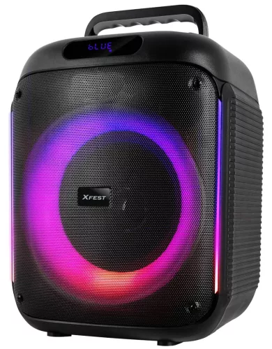 Trevi XF 215KB hordozható Bluetooth hangfal 60W, USB, Micro SD, TWS, Disco Light, akkumulátoros