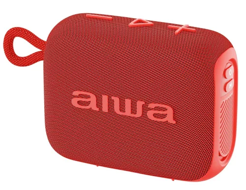 Aiwa BS-210RD Bluetooth hangszóró 6W TWS funkcióval, IPX6, USB MP3, piros, hordozható