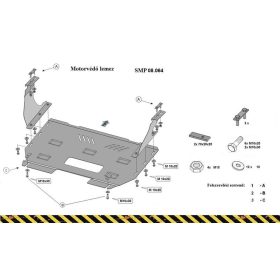   Ford Transit 2019 - (hátsókerék-meghajtású) - Motorvédő lemez - SMP08.064 RWD