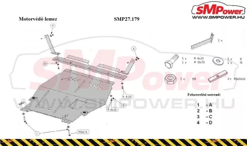 Volkswagen Beetle, 1998-2011 Motorvédő lemez - SMP27.179