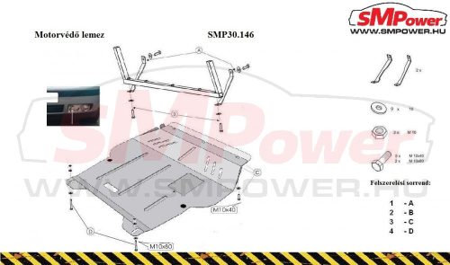 Volkswagen Bora, 1998-2006 Motorvédő lemez - SMP30.146