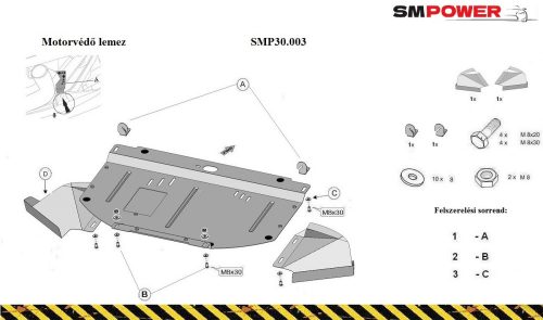Volkswagen Passat B5, 1997-2000 - Motorvédő lemez - SMP30.003K