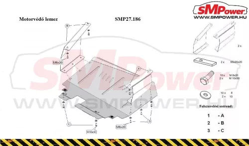 Volkswagen Sharan 1999-2010 Motorvédő lemez - SMP27.186
