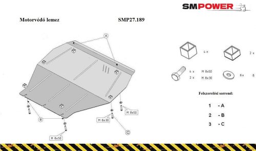Volkswagen T5 Caravell 2003-2015 SMP27.189K - Motorvédő lemez