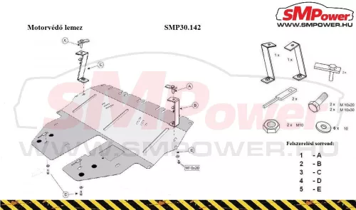 Volkswagen Polo New, 2002-2017 Motorvédő lemez - SMP30.142