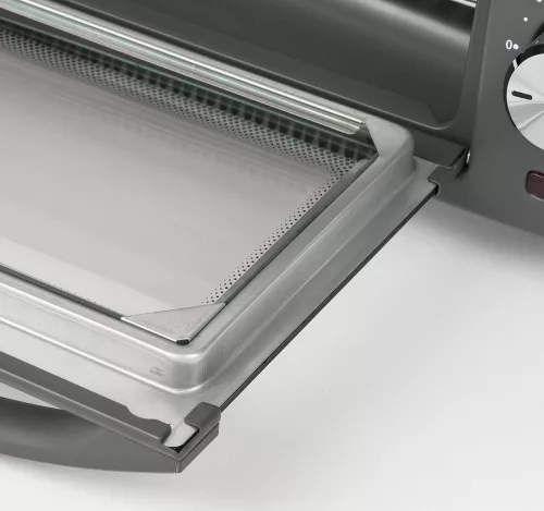 G3 Ferrari G10169 elektromos sütő kompakt kivitelben, 100–230°C, 60 perces időzítő, ezüst szín