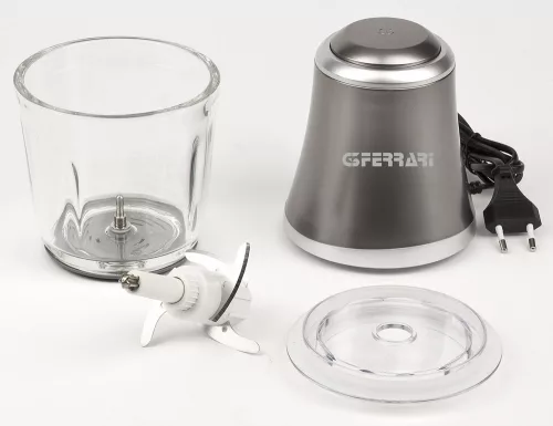 G3 Ferrari G20163 aprító INOX 500W, 4 rozsdamentes acél pengével, üveg tartállyal