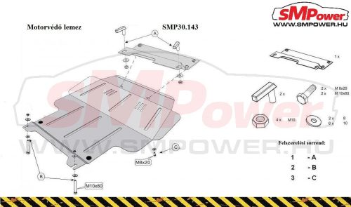 Volkswagen Vento, 1991-1999 - Motorvédő lemez - SMP30.143