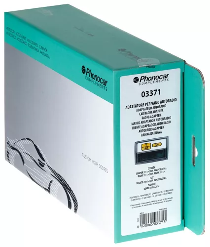 Phonocar 03371 autórádió beépítő keret kivehető tárolórekesszel, egyes Citroen, Peugeot és Renault modellhez