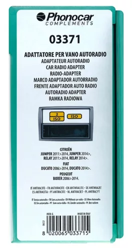 Phonocar 03371 autórádió beépítő keret kivehető tárolórekesszel, egyes Citroen, Peugeot és Renault modellhez