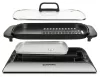 G3 Ferrari G10234 elektromos BBQ sütő 40×30 cm tapadásmentes sütőlappal, üveg fedővel, 2000 W