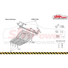 Volkswagen Amarok, 2010- Motorvédő lemez - SMP27.300