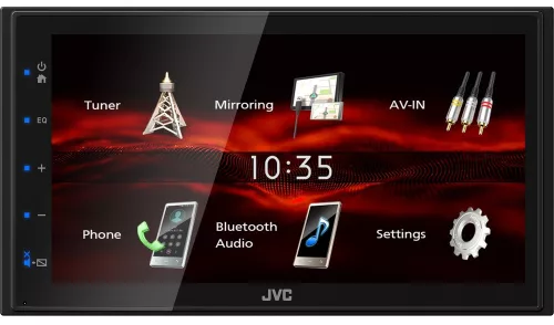 JVC KW-M180BT autós multimédia 6,8" kapacitív érintőkijelzővel, USB Android tükrözéssel