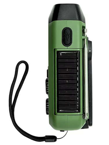 Aiwa R-99EM hordozható vészhelyzeti rádió AM/FM, napelem+dínamó+USB-C, 2000 mAh, IPX4