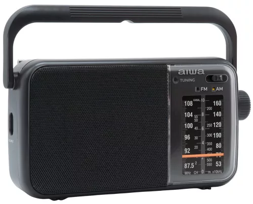 Aiwa R-290BK hordozható rádió FM/AM analóg hangolóval, hangolásjelzővel, 3.5 mm jackkel, fekete színben