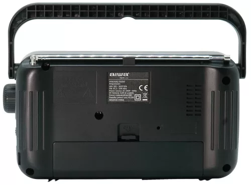 Aiwa R-290BK hordozható rádió FM/AM analóg hangolóval, hangolásjelzővel, 3.5 mm jackkel, fekete színben