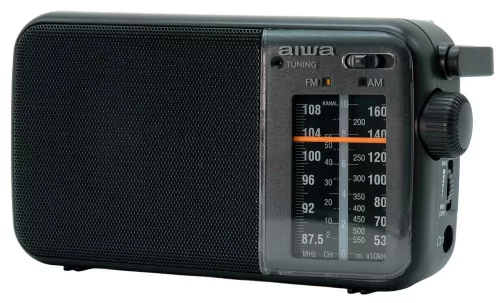 Aiwa R-290BK hordozható rádió FM/AM analóg hangolóval, hangolásjelzővel, 3.5 mm jackkel, fekete színben