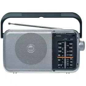   Aiwa R-290SL hordozható FM/AM rádió analóg hangolóval, hangolásjelzővel, AC/DC tápellátással, ezüst színben