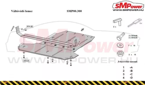 Volkswagen Amarok, 2010- Váltóvédő lemez - SMP00.300
