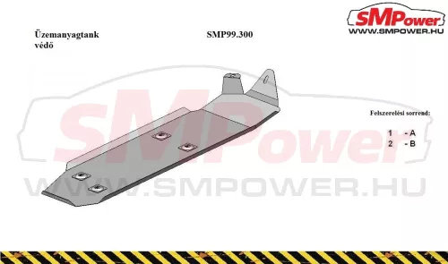 Volkswagen Amarok, 2010- Üzemanyagtank védő lemez - SMP99.300