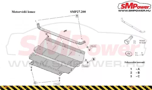 Volkswagen Tiguan, 2008 - 2016 - Motorvédő lemez - SMP27.200