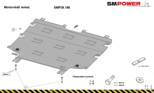 Toyota Prius 4, 2019- Motorvédő lemez - SMP26.186K
