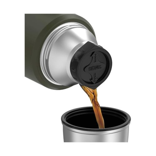 Thermos Style termosz italokra, fogóval - keki zöld - 1,2l