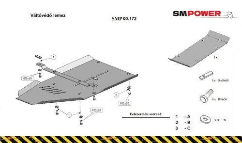 Lexus GX, 2002 - 2009 - Váltóvédő lemez - SMP00.172