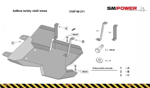 MAN TGE 2017- AdBlue tartály védő lemez - SMP99.311