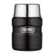 Thermos Style termosz ételre bögrével - matt fekete - 470ml