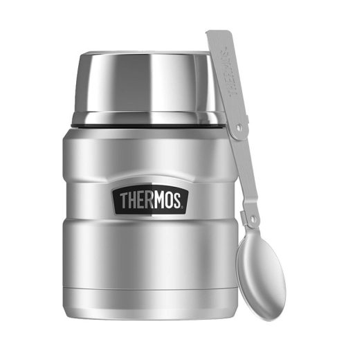 Thermos Style termosz ételre összerakható kanállal és bögrével - nemesacél - 470ml