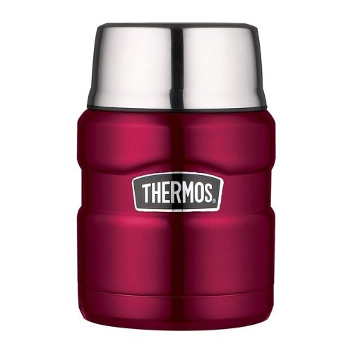Thermos Style termosz ételre összerakható kanállal és bögrével - málna - 470ml
