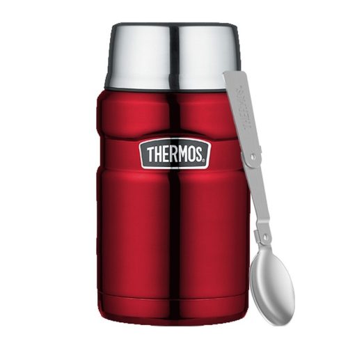 Thermos Style termosz ételre összerakható kanállal és bögrével - piros - 710ml