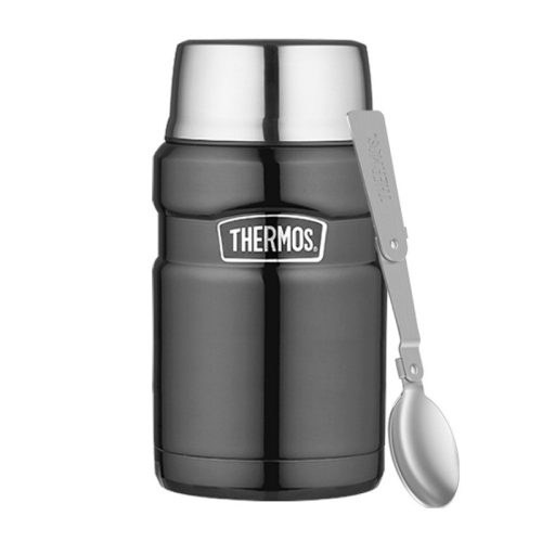 Thermos Style termosz ételre összerakható kanállal és bögrével - fémszürke - 710ml