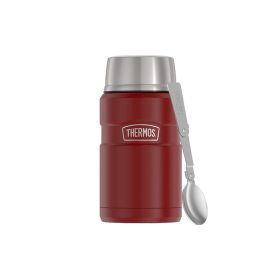   Thermos Style termosz ételre összerakható kanállal és bögrével - rustic red - 710ml
