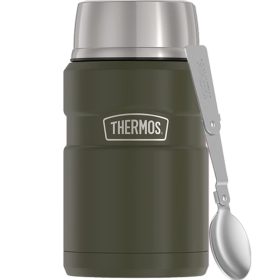   Thermos Style Termosz ételre összehajtható kanállal és bögrével - keki zöld - 710ml