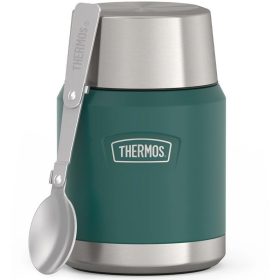   Thermos Icon Termosz ételre összehajtható kanállal és bögrével -  zöld - 470ml