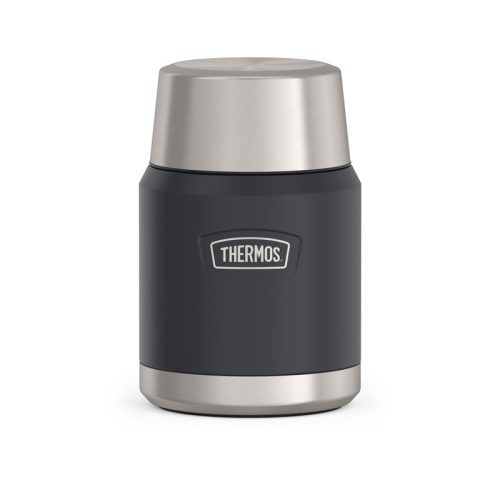 Thermos Icon Termosz ételre összehajtható kanállal és bögrével - sötétkék - 470ml