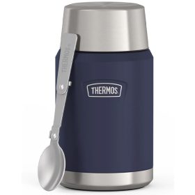   Thermos Icon Termosz ételre összehajtható kanállal és bögrével - sötétkék - 710ml
