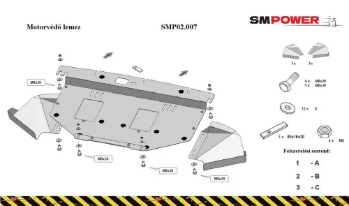 Audi A4 2005-2008 - Motorvédő lemez - SMP02.007